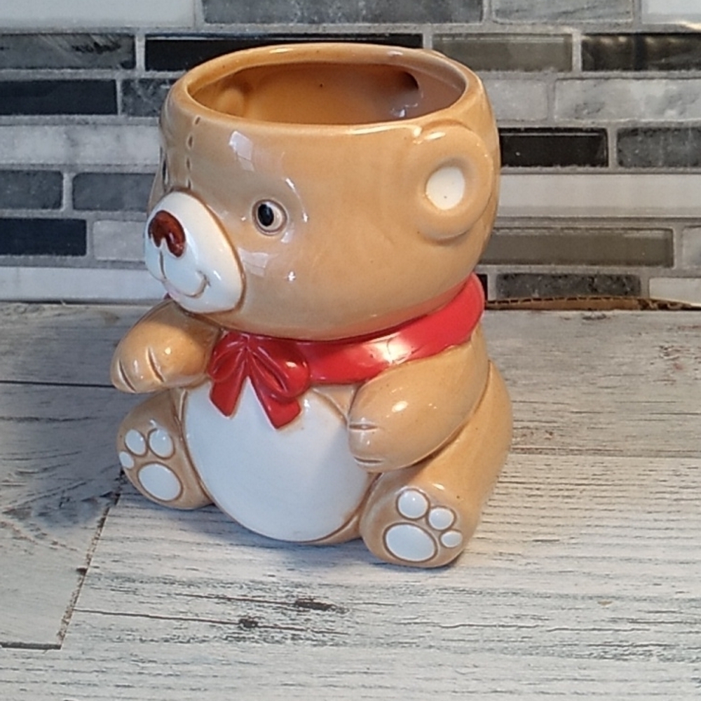 Vtg 1984 Lefton bear mug cup